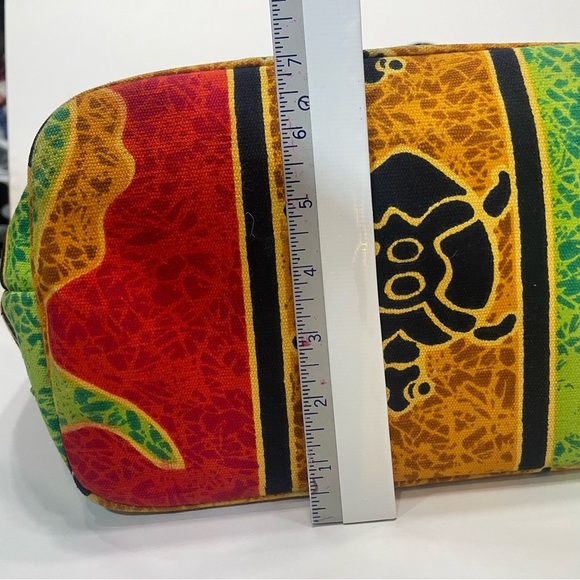 Colorful Fish-Patterned Tote Bag wooden fish.Beach bag. Turtles. Purse. Used - Picture 9 of 11